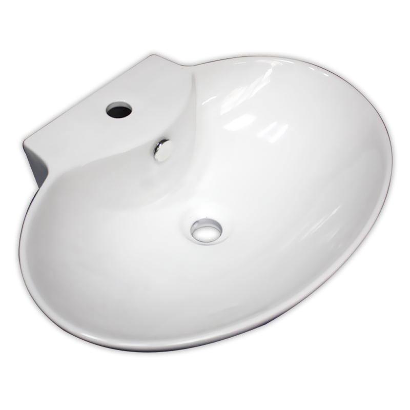 送料無料】白陶器製デザイン貝殻型手洗器カウンター洗面器ボウル Ambest SL35L0 – アムベスト水周り建材